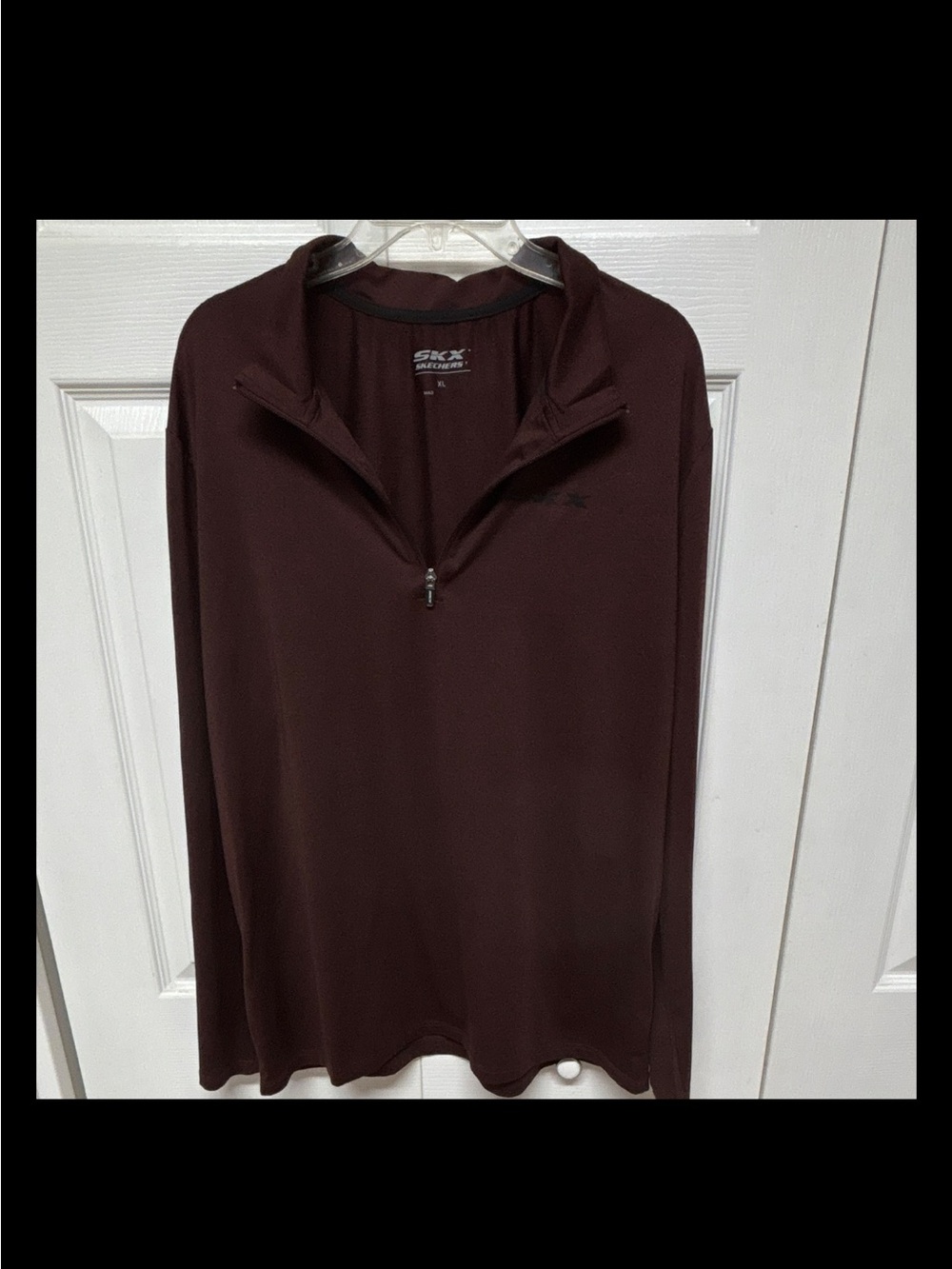Skechers Men’s Maroon Quarter-Zip Pullover Sweater